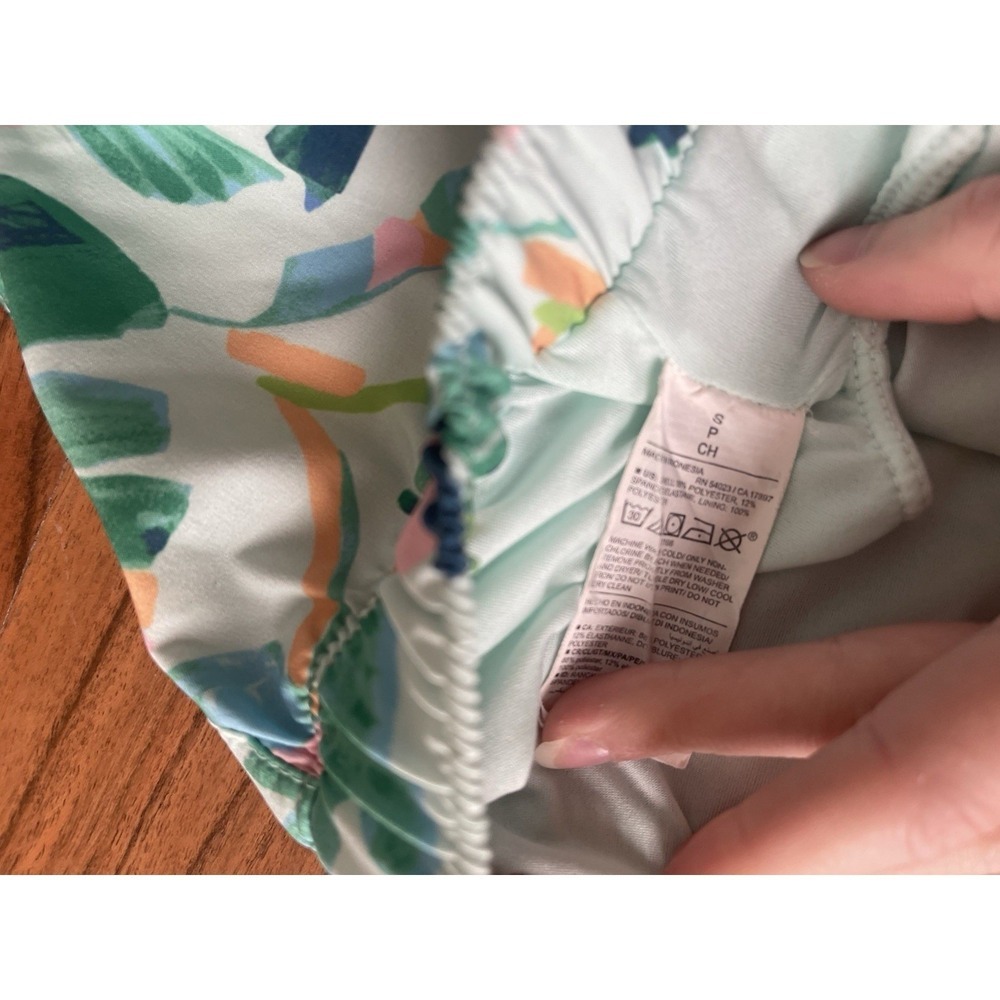 Old Navy Active StretchTech Tropical Palm Print Running Shorts Mint Green Small - Picture 4 of 5